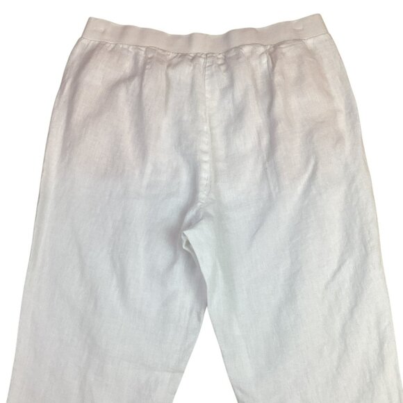 J. Jill Love Linen Womens Small White Pants 100% Linen Made In India - Picture 8 of 12